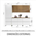 Ver mais imagens de Cozinha Modulada 5 Peças 8 Portas 7 Gavetas Ripado Rainha 100 Mdf