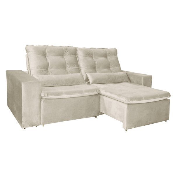 Sofá Monte Carlo Retrátil e Reclinável Rm Moveis Palha Pavia 01