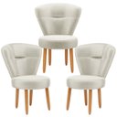 Ver imagem 1 de Conjunto 3 Poltronas para Camarim Estúdio de Beleza Sala de Jantar Pés Palito Resistente Ergonômica