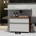 Ver imagem 2 de Armário de Banheiro com Rodinhas Multifuncional Safira 60 Cm:branco