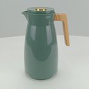 Ver imagem 6 de Garrafa Térmica Café Água Chá 26x13x13cm 1LITRO Plástico Verde Ampola Vidro Maison