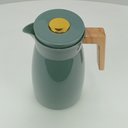 Ver imagem 3 de Garrafa Térmica Café Água Chá 26x13x13cm 1LITRO Plástico Verde Ampola Vidro Maison