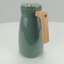 Ver imagem 5 de Garrafa Térmica Café Água Chá 26x13x13cm 1LITRO Plástico Verde Ampola Vidro Maison