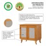 Buffet em Madeira Maciça Deltan 2 Portas em Telinha - Imbuia - 5