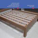 Ver mais imagens de Cama Casal Premium 100% MDF e Cabeceira em Baixo Relevo Castanho com Off White