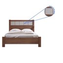 Ver imagem 5 de Cama Casal Premium 100% MDF e Cabeceira em Baixo Relevo Castanho com Off White