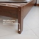Ver imagem 7 de Cama Casal Premium 100% MDF e Cabeceira em Baixo Relevo Castanho com Off White