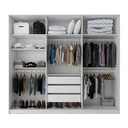 Ver imagem 2 de Guarda Roupa Casal com Espelho 3 Portas Terrazo MDF BP Yescasa