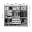 Ver imagem 5 de Guarda Roupa Casal com Espelho 3 Portas Terrazo MDF BP Yescasa