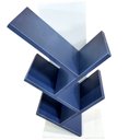 Ver imagem 4 de Livreiro Branco 60cm Partição Azul Mdf Prateleira Estante Nicho Livros Revista Infantil Tio do Mdf