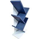 Ver imagem 5 de Livreiro Branco 60cm Partição Azul Mdf Prateleira Estante Nicho Livros Revista Infantil Tio do Mdf