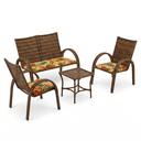 Ver imagem 1 de Conjunto para Jardim 1 Sofá 2 Cadeiras 1 Mesa de Centro Laura