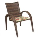 Ver imagem 2 de Conjunto para Jardim 1 Sofá 2 Cadeiras 1 Mesa de Centro Laura Marrom/Argila