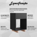 Ver imagem 5 de Mesa de Cabeceira 1 Gaveta e 1 Nicho B88 Grafite Montana Novam Grafite Montana