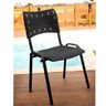 Kit 3 Cadeiras de Recepção Preta Bp - 2