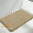 Ver imagem 3 de Kit 2 Tapetes Banheiro Lavabo Piso Saída Box Antiderrapante - Bege