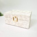 Ver imagem 7 de Caixa Decorativa Branca Cinza Courino 13x26x20cm Decoração