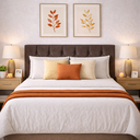 Ver imagem 3 de Cabeceira Leticia Casal Cama Box Dobrável 1,40 Suede Marrom- Decoratte Home