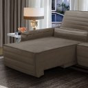 Ver imagem 2 de Sofá Master Chaise Retrátil 290x2,40M Reclinável Duplo Molejo D28 Veludo Marrom Claro - Grandellar