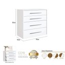 Ver imagem 5 de Cômoda com 4 Gavetas 90cm Integrato Branco