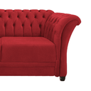 Ver imagem 5 de Sofá Recamier Divã Chesterfield 175cm Sofia Suede Vermelho Capitonê- Mabe Magazine