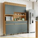 Ver imagem 2 de Cozinha 5 Portas 2 Gavetas Nesher Realeza 160cm 100 Mdf
