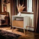 Ver imagem 1 de Mesa de Cabeceira Cancun Off White e Naturalle Bechara