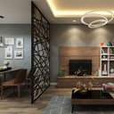 Ver imagem 1 de Painel Vazado Divisória Mdf Veneza Preto - 1,20x2,60m