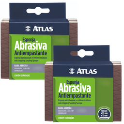 Kit 02 Esponjas Abrasivas Flexíveis Alta Abrasividade Antiempastante | 02 Un - 2
