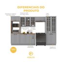 Ver imagem 5 de Armário de Cozinha Modulada Completa Fidelitá Nara 100% MDF 5 Peças 350cm 16 Portas 2 Gavetas com
