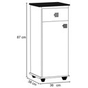 Ver imagem 3 de Balcão Multiuso Emily 1 Porta Gabinete 1 Gaveta Branco/Onix