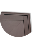 Ver imagem 4 de Porta Pivotante Lamb.Savana c/Puxador D. Sup.Marrom Corten Dourado 100 Brimak