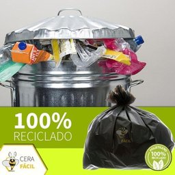 Saco de Lixo 100 Litros Preto Reforçado 100un - 1