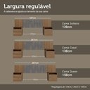 Ver imagem 7 de Cabeceira Extensível Estofada com 2 Mesas de Cabeceira Rustic/Silver Madesa