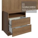Ver imagem 6 de Cabeceira Extensível Estofada com 2 Mesas de Cabeceira Rustic/Silver Madesa