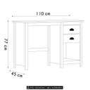 Ver imagem 4 de Escrivaninha 110cm 2 Gavetas Home Office Lázio Branco/freijó F07 - Mpozenato
