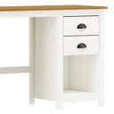 Ver imagem 6 de Escrivaninha 110cm 2 Gavetas Home Office Lázio Branco/freijó F07 - Mpozenato