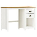 Ver imagem 2 de Escrivaninha 110cm 2 Gavetas Home Office Lázio Branco/freijó F07 - Mpozenato