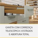Ver imagem 3 de Cozinha Modulada 2 Peças MDF Princesa Ripada Freijó/Off White - Nesher