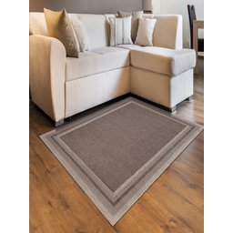 Tapete Sisal Eco Nature Moldura Bege Chumbo 3,00x4,00 - 3