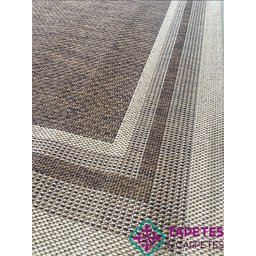 Tapete Sisal Eco Nature Moldura Bege Chumbo 3,00x4,00 - 6