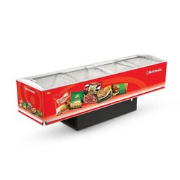 Expositor Ilha Congelados Plus Vidro Curvo 3,00m Eip 3000 VC - Refrimate Vermelho 220V - 1