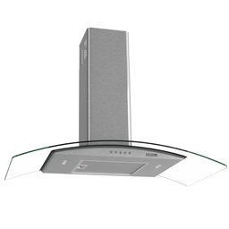 Coifa Nardelli de Parede Clean Vidro Curvo Kromanox 90cm - 1