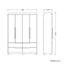 Ver imagem 4 de Conjunto Infantil Guarda-roupa e Cômoda Circus