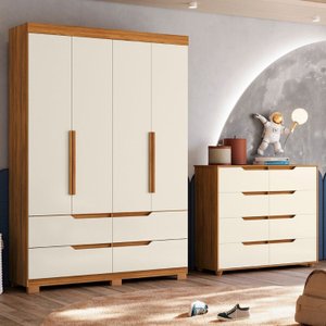 Conjunto Infantil Guarda-roupa e Cômoda Circus