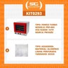 KIT - Forno Turbo PRP-004 127V Vermelho + 4 Assadeiras - Progás - 2