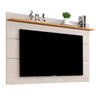 Painel TV 40 42 43 44 48 50 55 58 60 Polegadas Prateleira Sala Quarto Off White/Nature - Vivare 1.6 - 1