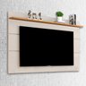 Painel TV 40 42 43 44 48 50 55 58 60 Polegadas Prateleira Sala Quarto Off White/Nature - Vivare 1.6 - 2