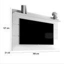 Ver imagem 3 de Painel 1,80 m Para TV ate 72 Pol. com Prateleira Vivare New Off White/Nature - Germai