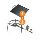 Ver imagem 2 de KIT Camping 1 - Fogareiro Fogão Redondo F1B3 30cm Simples + Chapa Bifeteira 32cm Progás